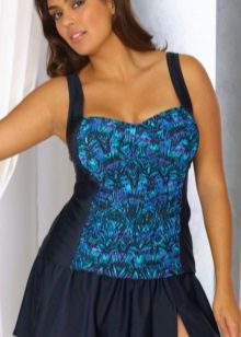 Bathing dress for women with a figure Pear