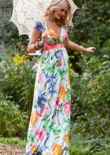 Maternity summer dress with print