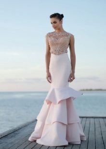 Summer dress with a fluffy tail mermaid