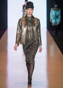 Autumn sheath dress with a jacket