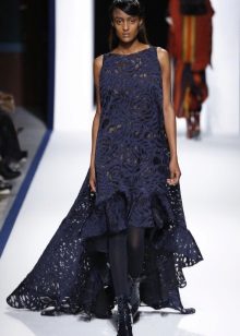 Autumn dress asymmetrical loose