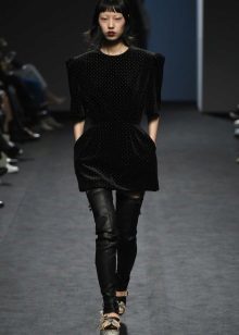 Autumn tunic dress black