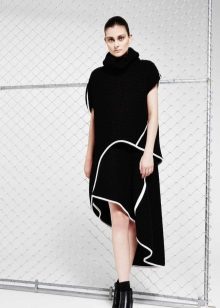 Autumn dress short asymmetric