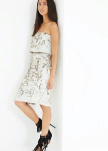 Midi Straight Bandeau Dress