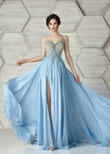 Strapless dress with decor