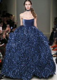 Strapless dress lush blue