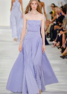 Nautical Strapless Dress