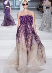 Strapless dress lilac