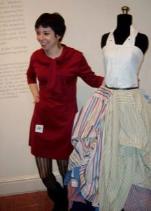 Evening dress from a man's shirt