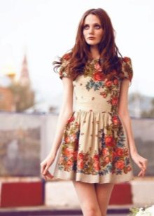 Dress from scarves short a-line