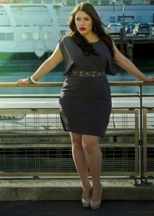 Corporate dress with high waist for full