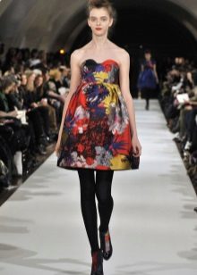 Dress with a bell skirt for women with a figure like Pear