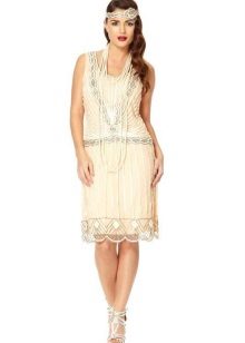 White Low Waist Charleston Midi Dress