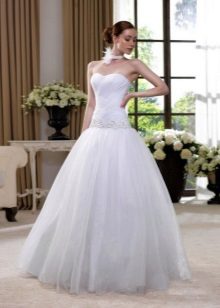 Organza Skirt Low Waist Wedding Dress