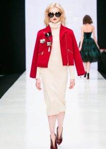 Woolen dress with a jacket