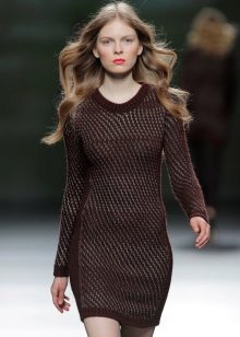 Knitted woolen sweater dress