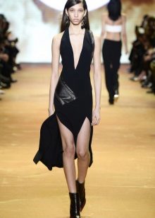 Dress with eco leather pocket