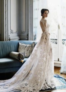 Open Back Wedding Dress With Train