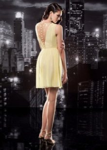Short backless evening dress