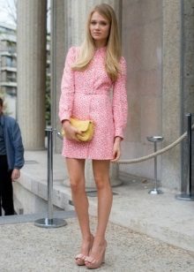 60s pink short dress