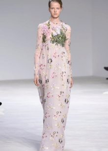 Empire style dress with long sleeves