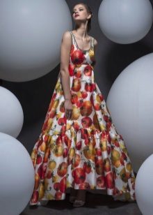 Empire style dress lushly colored