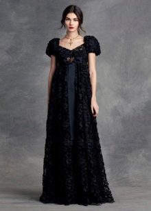 Dress in empire style evening black