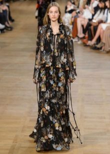 Black boho dress with sleeves