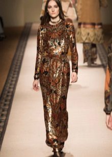 Dress in the style of boho chic shiny