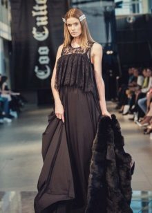 Dress in the style of boho evening on the floor