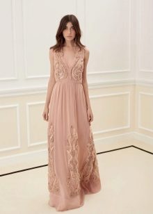 Boho style evening dress long