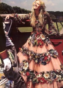 Printed Boho Rustic Dress