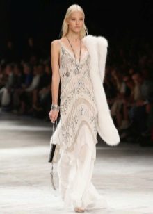 Retro style floor dress