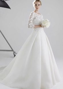 Closed a-line wedding dress
