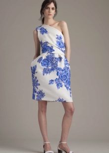 One-shoulder fitted summer dress