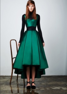 Fitted prom dress short front long back