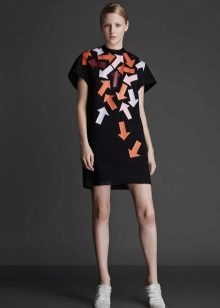 Winter short sleeve tunic dress