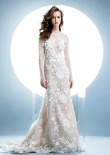 Winter dress wedding lace