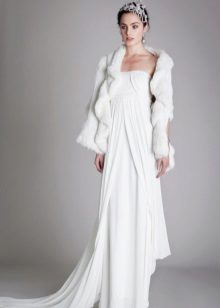 Winter wedding dress with a jacket