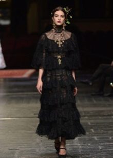 Joies de vestit de cordó negre