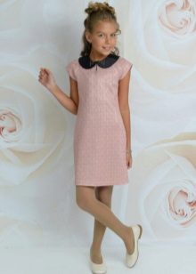 Elegant dress for girls with a collar
