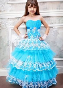 Elegant puffy bustier dress for girls