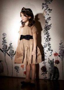 Beige dress for girls 6-8 years old