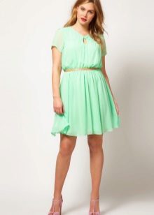 A turquoise dress for obese girls