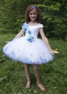 Dress tutu short for the girl white