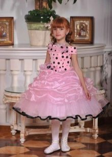Short puffy dress in retro style for girls