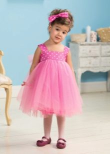 Summer dress for a girl from tulle