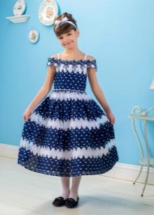 Summer dress for the girl in a marine style