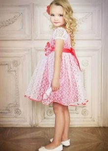 Summer fancy dress with lace for girls