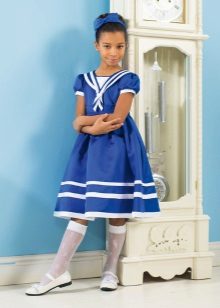 Summer blue dress for the girl